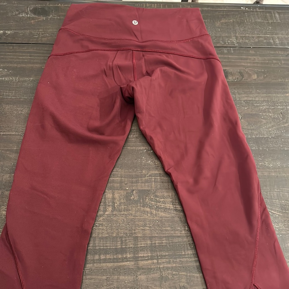 Lululemon Women’s In Movement 7/8 Tight Everlux in Red Merlot